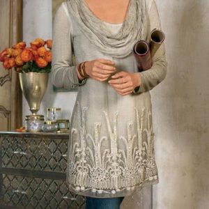 Silk beaux arts tunic & cami size xl